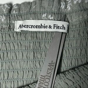 Abercrombie & Fitch Sage Green Textured Spaghetti Strap Shirt